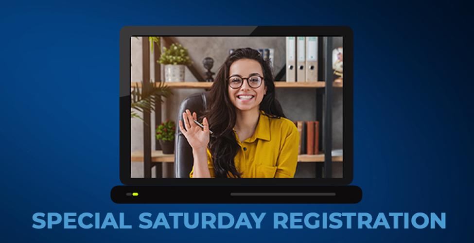 girl waving in a virtual meeting