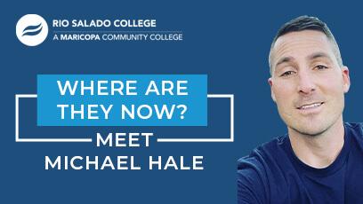 photo of Michael Hale with text: Where Are They Now Alumni Profile – Meet Michael Hale