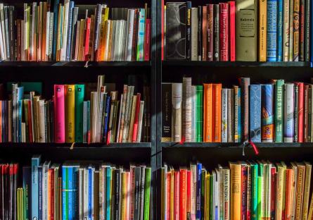 Books on a shelf