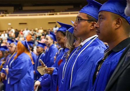 HSE graduates look on during the opening ceremony