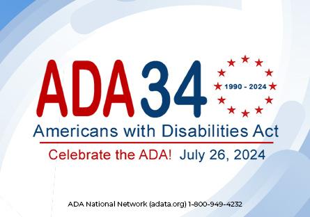 ADA 34 Americans With Disabilities Act Celebrate The AD! June 26