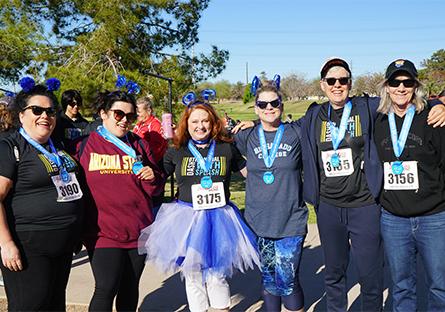 employees after running a race