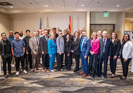 Kate Smith along with valley leaders at the announcement of the TSMC Arizona apprenticeship program