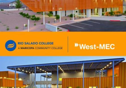 Exterior view of West-Mec locations. Rio Salado and West-Mec logos