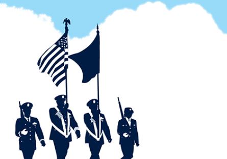 military color guard clip art